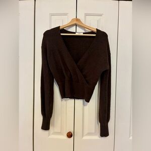 Wilfred Chocolate V-Neck Sweater